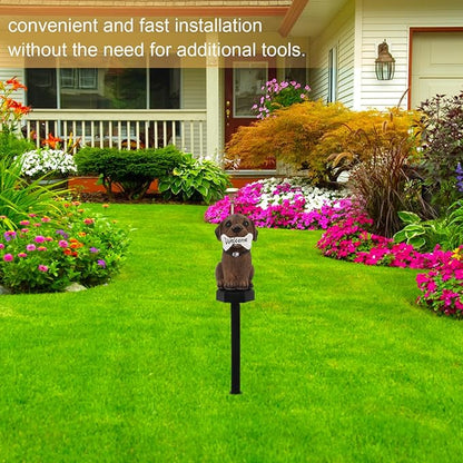 YARNOW Dog Shape Solar Stake Light Solar Powered Outdoor Garden Lamp for Lawn and Decor Led Landscape Lighting for Pathway Patio and Walkway