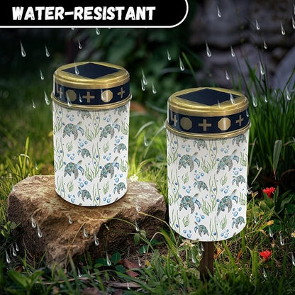 Solar Garden Lights Turtle Seaweed for ABS Material Grave Light Yard Solar Lamp Outdoor Dustproof Cemetery Light Patio Decorations