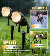 12W Landscape Lighting, IP66 Waterproof Spotlight with 6.6Ft Cable + Plug+ Switch - Outdoor Security Flood Light | Lumora