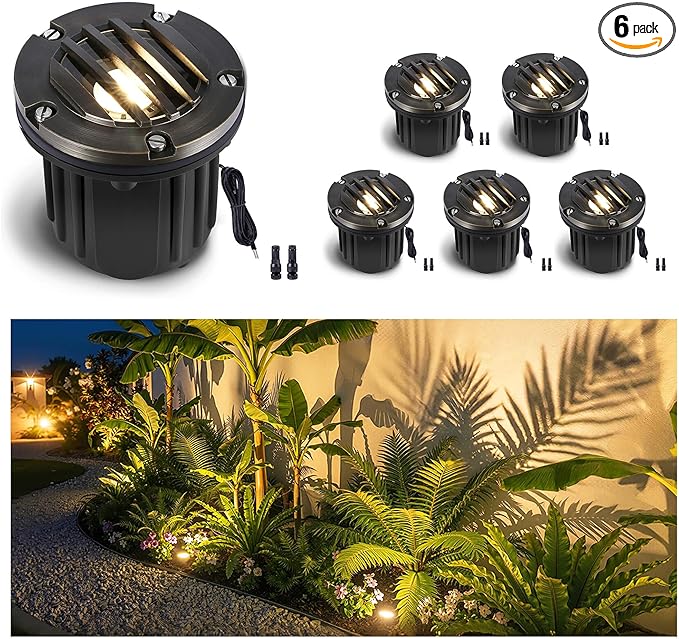 Gardenreet Low Voltage Well Light - Brass Ip65 All Weather In-Ground Hardwired LED Lighting, 12V Directional | Lumora