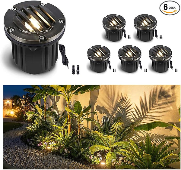Gardenreet Low Voltage Well Light - Brass Ip65 All Weather In-Ground Hardwired LED Lighting, 12V Directional | Lumora