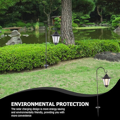 Vintage Hexagonal Solar Pathway Light, Waterproof Outdoor Garden Lawn Lamp with Warm Yellow Led, Decorative Courtyard Yard Landscape Lighting for Patio and Villa