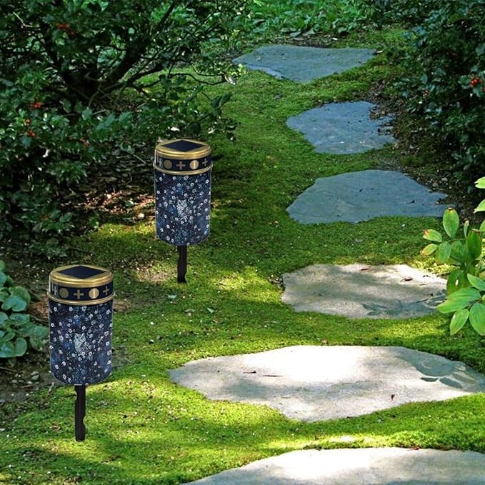 ZOUTAIRONG Owl Solar Light for Cemetery Grave 2 Pack Solar Garden Lights Garden Lights Solar Powered Waterproof Outdoor Cemetery Solar Lights for Grave Solar Lights