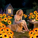 Solar Garden Lights 4 Pack 24 Solar Sunflower Lights, Gifts for Mom Women Grandma Mothers Day Birthday, Waterproof | Lumora