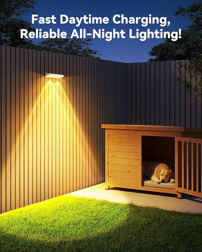 Fence Lights Solar Powered 12 Pack, 7 Fixed Colors & Color Changing Solar Fence Lights Outdoor, IP65 Waterproof Backyard Decoration for Patio, Deck, Pool, Step