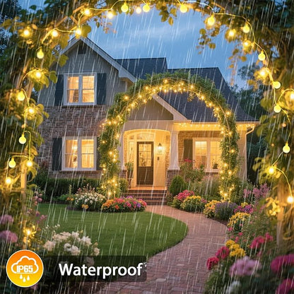 2 Pack Battery Operated Christmas String Lights - 45FT 100 LED Fairy Lights with Remote, Waterproof Globe Light Indoor Outdoor 8 Modes with Timer for Bedroom Classroom Dorm Christmas Decor, Warm White