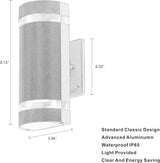 LED 2 Pack Semi Cylinder Up and Down Lights Outdoor Wall Light,Body in Aluminum Waterproof Outdoor Wall Lamps,3000k | Lumora