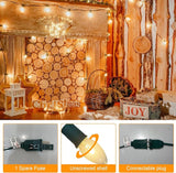 GOOTHY C9 Clear Christmas String Lights, 25Ft Outdoor Christmas Lights with 26 Warm White Bulbs, Hanging Roofline | Lumora