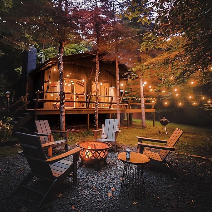 Banord Outdoor String Lights, 48FT Waterproof Patio Lights with 1W Dimmable LED Bulbs, White Hanging String Lights | Lumora