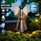 Solar Angel Garden Lights, Outdoor LED Metal Decor, Waterproof Pathway, Lawn Lighting, Unique Gift for Women, Mom | Lumora