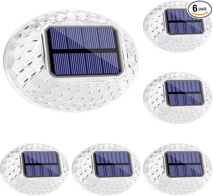 LYHOPE Solar Fence Lights Outdoor, IP65 Waterproof Solar Light for Outside, 6 Pack Deck Light for Backyard Railing | Lumora