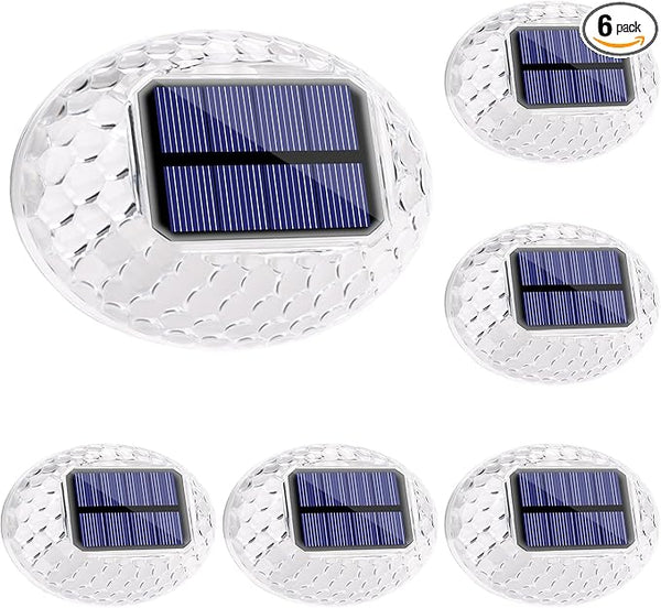 LYHOPE Solar Fence Lights Outdoor, IP65 Waterproof Solar Light for Outside, 6 Pack Deck Light for Backyard Railing | Lumora