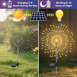 Garden Outdoor Lights, 4 Pack 120 LED Solar Garden Lights Fairy Lights Outdoor Waterproof Decorative Solar Firework | Lumora