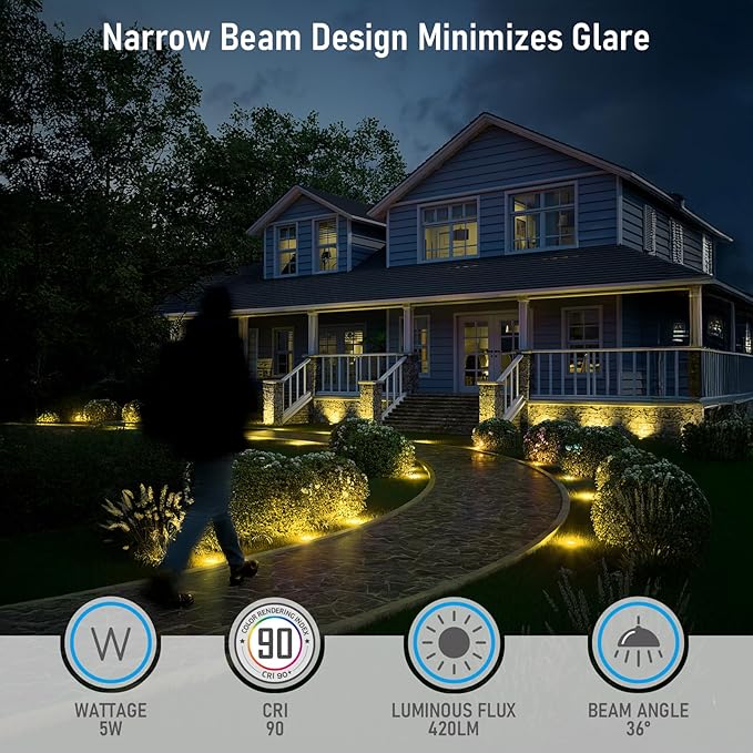 LEONLITE Dia. 4 Inch 5CCT Well Lights Landscape LED In Ground, 5 Color Temperature Selectable, 12-24V AC/DC CRI90 | Lumora