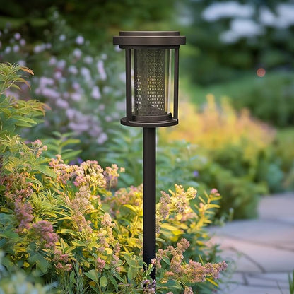 Solar Yard 4-Pack Solar Pathway Lights Outdoor, Solar Powered Landscape Lighting with Honeycomb Structure, Garden Path Lights Outside Waterproof for Pathway, Porch, Walkway, Driveway