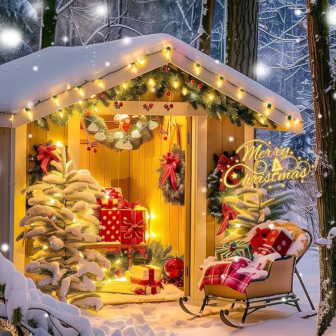 100FT C7 Christmas String Lights Outdoor UL Listed Vintage Christmas Lights Hanging for Christmas Tree Garden Patio | Lumora