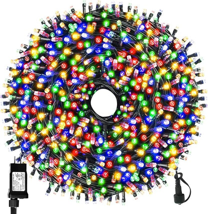 170FT 500LEDs Christmas Lights Outdoor Indoor String Lights 8 Modes Memory Function for Christmas Tree Party Decoration, 100% UL Listed (Multicolor)