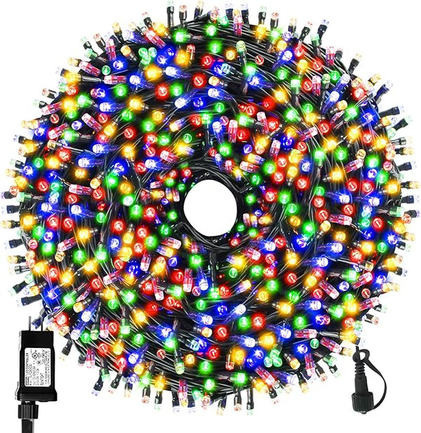 170FT 500LEDs Christmas Lights Outdoor Indoor String Lights 8 Modes Memory Function for Christmas Tree Party | Lumora
