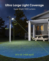 JACKYLED Solar Lights Outdoor 299 LED 1000 Lumens Bright Solar Wall Spotlight with 4000mAh Battery IP65 Waterproof | Lumora