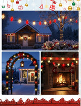 16FT Jumbo Red and White Christmas Lights Outdoor, Giant LED Christmas Bulbs String for Tree, Porch, Yard, and | Lumora
