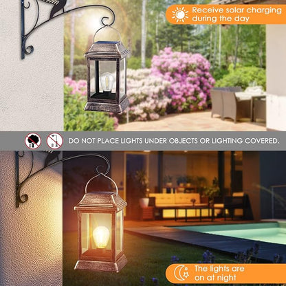 UBright Solar Lights Lantern Outdoor Hanging Solar Lights Outdoor Waterproof 1 Pack