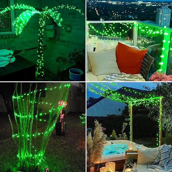 Lomotech Solar String Lights Outdoor - 2 Pack Total 66ft 200LED Solar Fairy Lights Waterproof 8 Modes Twinkle | Lumora