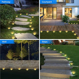 Peasur Mini Solar Ground Lights, 6 Pack Flat Solar Disc Lights Outdoor Waterproof, 2.3 Inch Small Solar Garden | Lumora