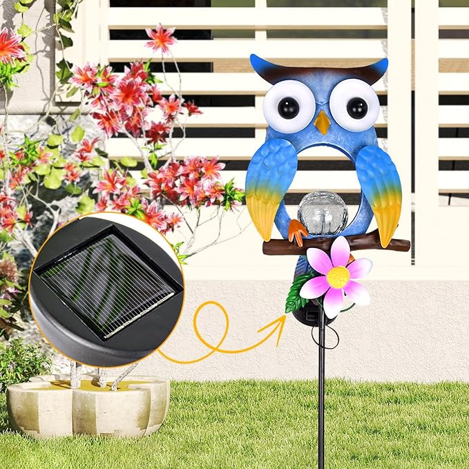 Animal Modeling Design Garden Decor Solar Lights Owl Lawn Light, for Yard Outdoor Decorations Ground Inserted | Lumora