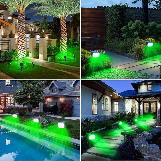 nipify 4 Pack Solar Spot Lights Outdoor, Solar Powered Waterproof Spotlight, Landscape Lighting for Outside Yard | Lumora