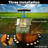 Solar Palm Tree Lights Outdoor, 2000MAH Ring LED Landscape Uplights for Tree, IP65 Waterproof, 2-In-1 | Lumora