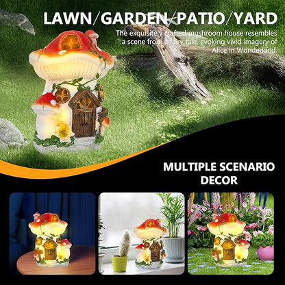 Solar Statue Lights of Adorable and Radiant Owl-Outdoor Decoration Figurines for Lawn,Patio Accessories, Yard Decor,Unique Gifts for Women Mom Grandma or Homewarming