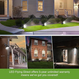 25W LED Bullet Spotlight Flood Light, 3CCT Selectable 3000K/4000K/5000K, 3500LM Commercial Outdoor Landscape Light | Lumora
