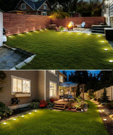 Mini Solar Ground Lights 12 Pack, Solar Lights Outdoor Waterproof, Solar Garden Lights Outdoor Landscape Lighting | Lumora
