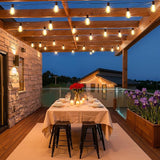 150FT(2x75FT) LED Outdoor String Lights S11 Dimmable Patio Light, with 44+3 Waterproof Shatterproof Edison 2700K | Lumora