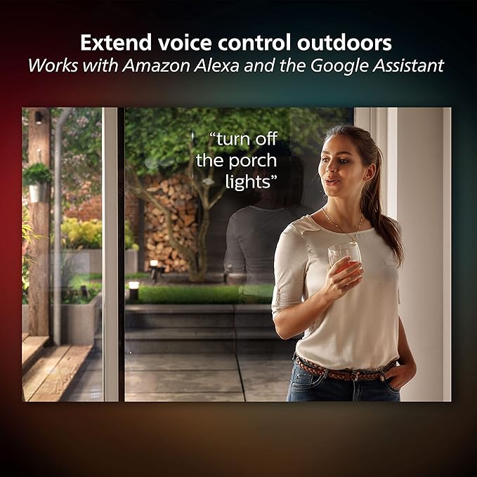 Philips Hue Econic Up Outdoor Smart Wall Light, Black - E26 White and Color Ambiance LED Color-Changing Bulb - 1 Pack - Requires Hue Bridge - Control with Hue App and Voice - Weatherproof