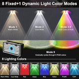 Solar Fence Lights Outdoor 16 Pack, Warm White & Cool White & 6 Colored+RGB Color Changing, High Bright LED Spot | Lumora