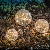 Ulalaza Solar Garden Ground Lights 30 LED Waterproof Bright Outdoor Crack Ball Lamp for Yard Driveway Lawn Patio | Lumora