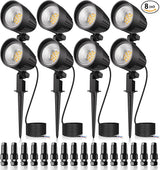 MEIKEE 7W 800lm Low Voltage Landscape Lights, 12V 24V LED Landscape Lighting with Connectors, 2700K IP66 Waterproof | Lumora