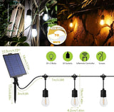 PMS Solar Outdoor String Lights, Color Changing Warm White to Cool White with Remote, Shatterproof LED Bulbs for | Lumora