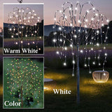 FUCHSUN 4.6 FT 200 LED Solar Lighted Willow Tree Outdoor, Light Up Weeping Willow Tree Garden Pathway Lights | Lumora
