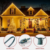 Brightown C9 Clear Christmas String Lights - Outdoor Christmas Tree Lights String - Hanging Christmas Roofline | Lumora