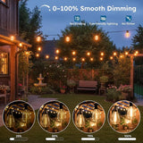 100FT S11 LED Outdoor String Lights with App & Remote, Low-Voltage Patio Lights with Music Sync, 4 Lighting Modes | Lumora