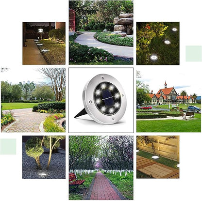INCX Solar Lights Outdoor Waterproof, 24 Pack Solar Light for Outside, Garden Lights Landscape Lighting for Patio Pathway Lawn Yard Deck Driveway Walkway, Cold White