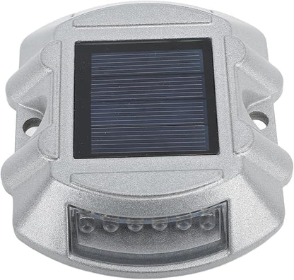 Revolutionary Solar Deck Lights,Silver Aluminium Alloy, High Brightness LED, Waterproof, Ideal for Outdoor Deck, Pathway, Walkway,Stair (Bright Light)