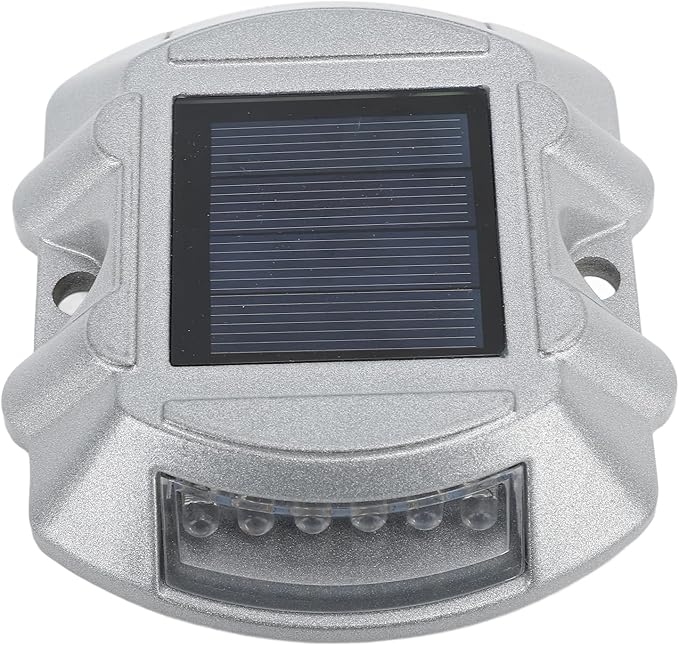 Revolutionary Solar Deck Lights,Silver Aluminium Alloy, High Brightness LED, Waterproof, Ideal for Outdoor Deck, Pathway, Walkway,Stair (Blue Light)