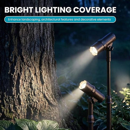 Energizer Solar-Powered Garden Lights - 2 Pack Oil Rubbed Bronze LED Spotlight with Smart Focus & 100 Lumen Output, Waterproof & Easy to Install Solar Landscaping Lights for Lawn & Patio Decorations