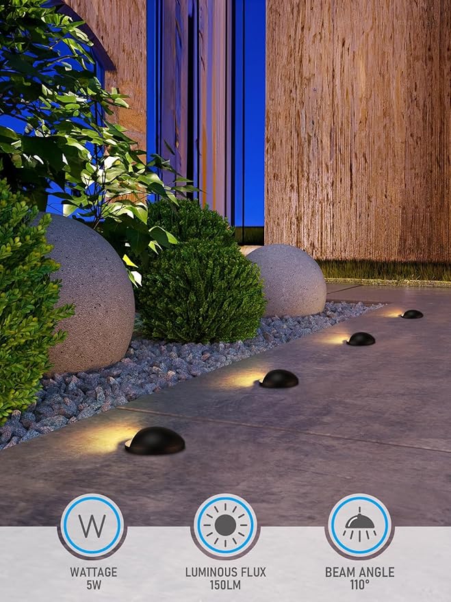 LEONLITE 5W Well Lights Landscape LED, Low Voltage Inground Lights Outdoor, 1800K/2700K/3000K/4000K/5000K | Lumora