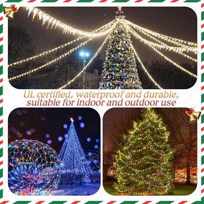 C7/e12 Christmas Light String Set, UL Listed C7 Christmas Light Strand Spool Stringer 12 Spacing Spool Wire for Patio Backyard Xmas Tree Roofline(25ft)