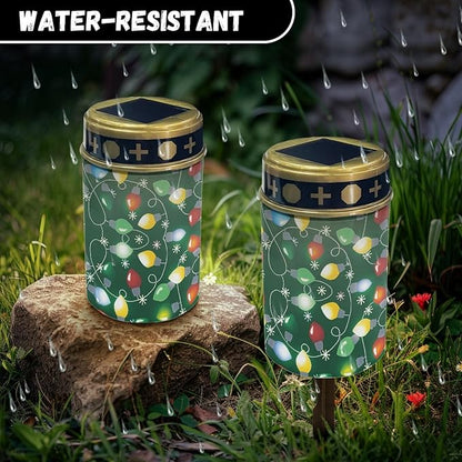 Christmas Lights Solar Lights for Festival Home Decor,Waterproof Solar Garden Stale Lights Outdoor,LED Solar Lantern Landscape Deocrative Lighting for Yard Patio Path Driveway