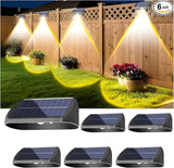 EGOBOO Solar Fence Lights Outdoor 6 Pack, IP65 Waterproof Solar Powered Wall Lights for | Lumora